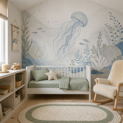 Jellyfish Wallpaper Underwater Ocean Removable Wall Decor