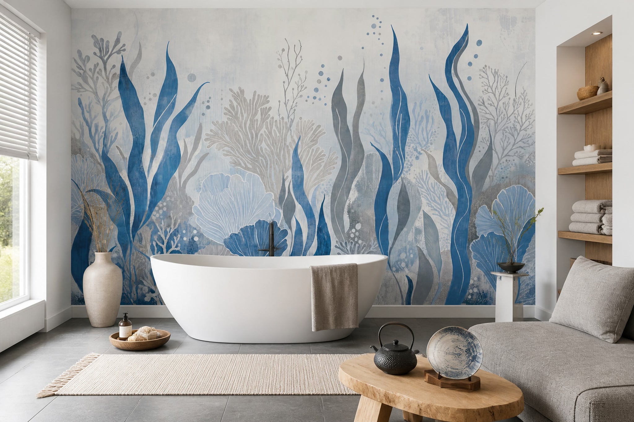 Underwater Wallpaper Seaweed Removable Coral Wall Decor