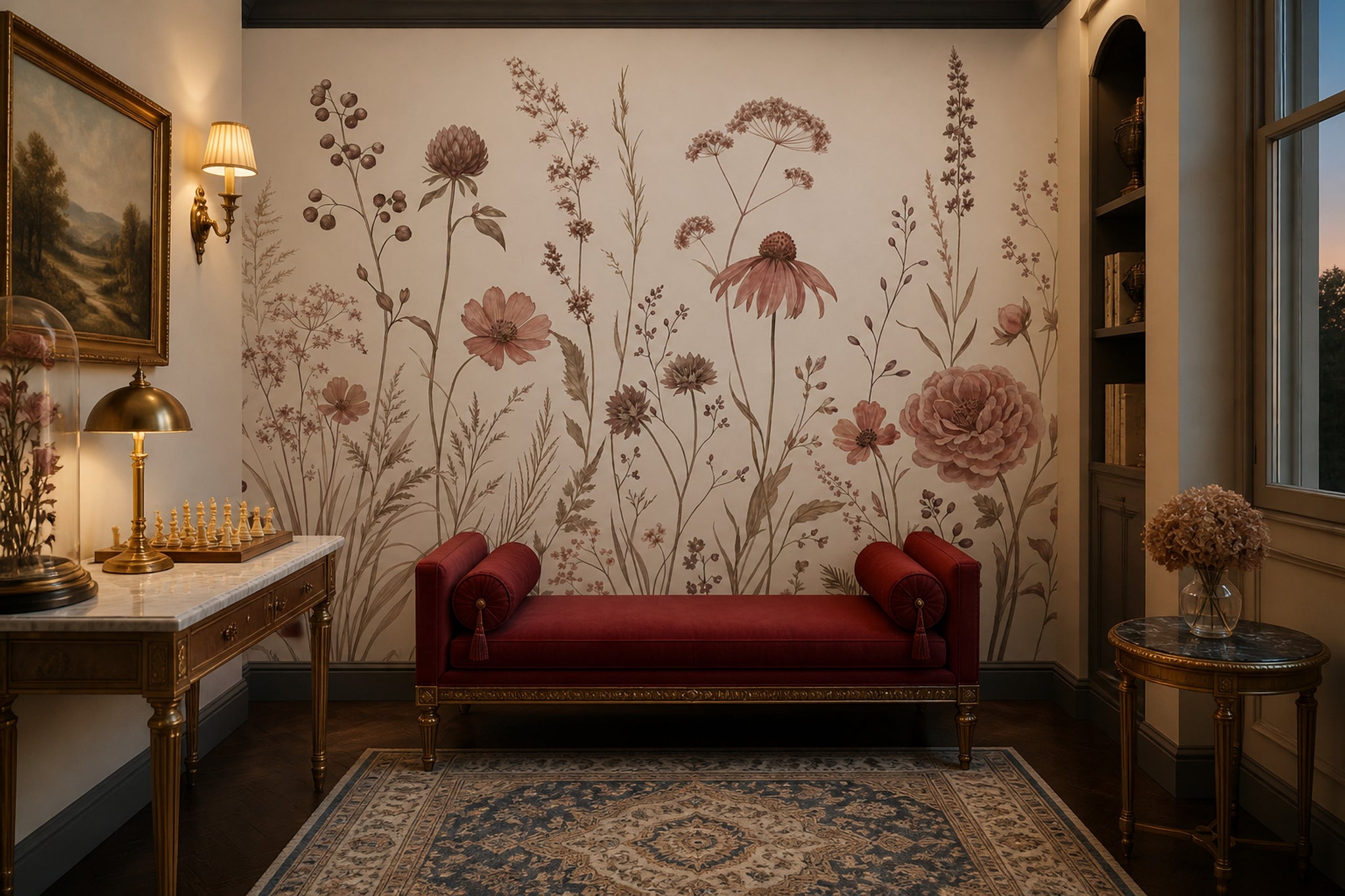 Wildflowers Wallpaper Watercolor Removable Botanical Wall Decor