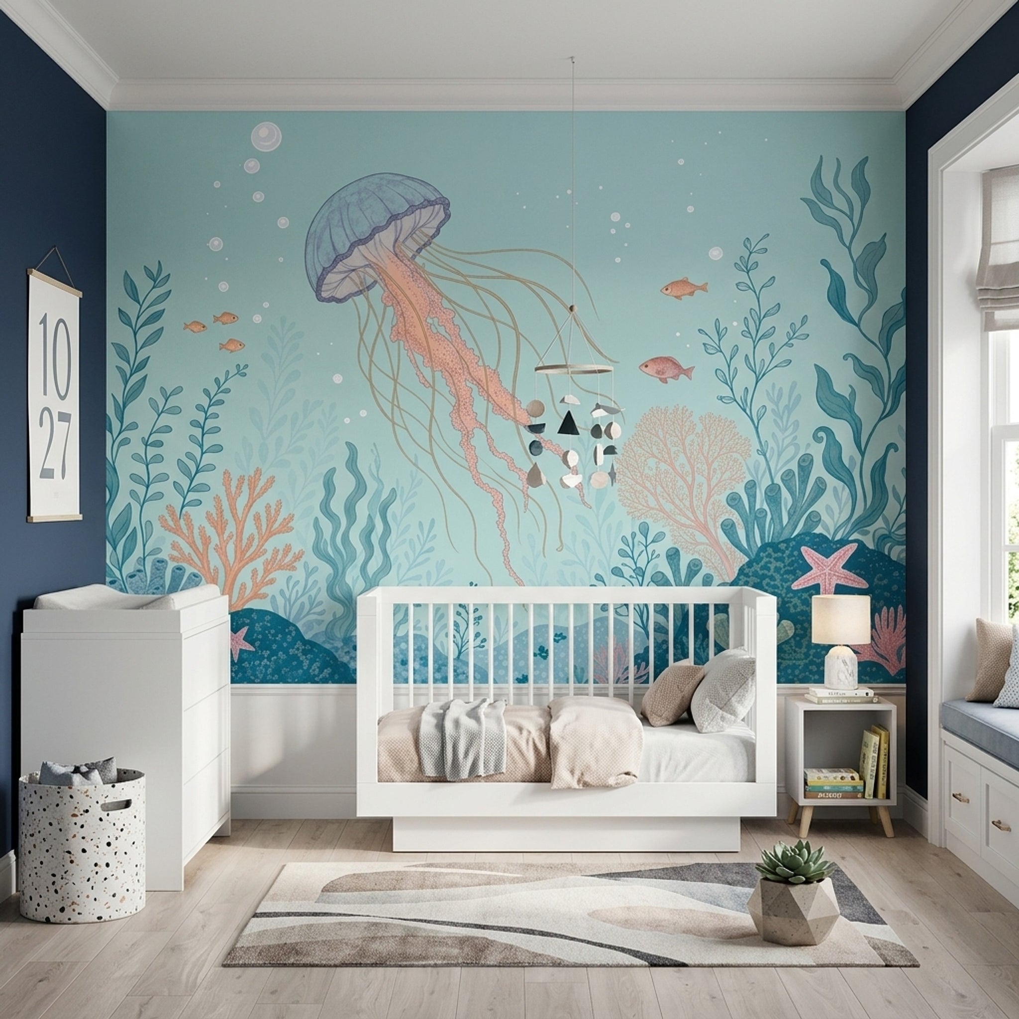 Underwater Wallpaper Jellyfish Removable Ocean Wall Decor