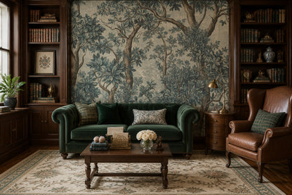 Toile Wallpaper Botanical Forest Removable Wall Decor
