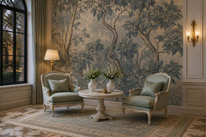 Paper Texture Wallpaper Forest Botanical Removable Wall Decor