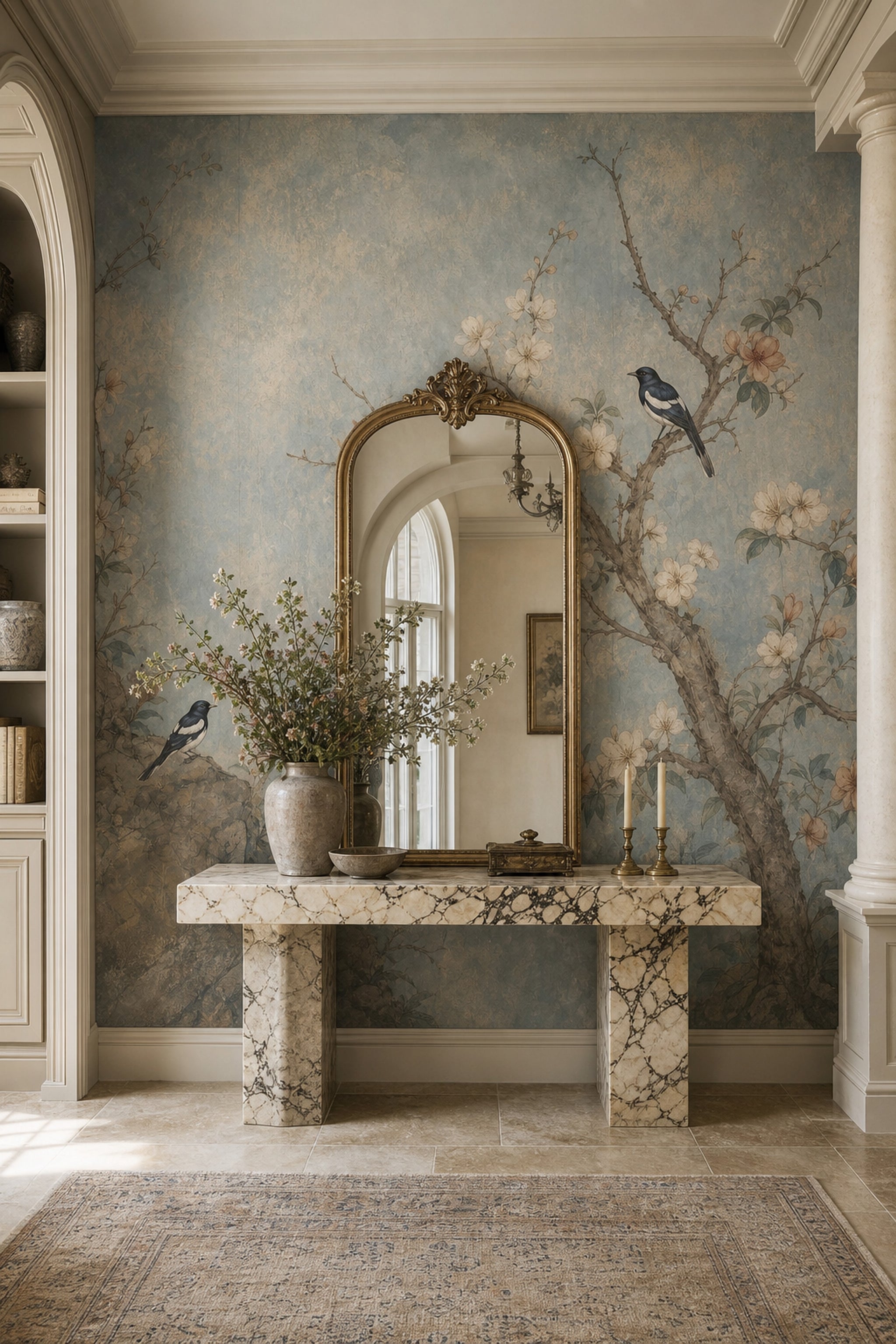 Chinoiserie Wallpaper Floral Birds Wall Mural