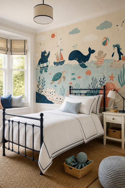 Ocean Wallpaper Coastal Sea Animals Wall Mural