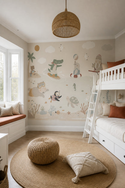 Tropical Beach Wallpaper Seaside Ocean Removable Wall Decor