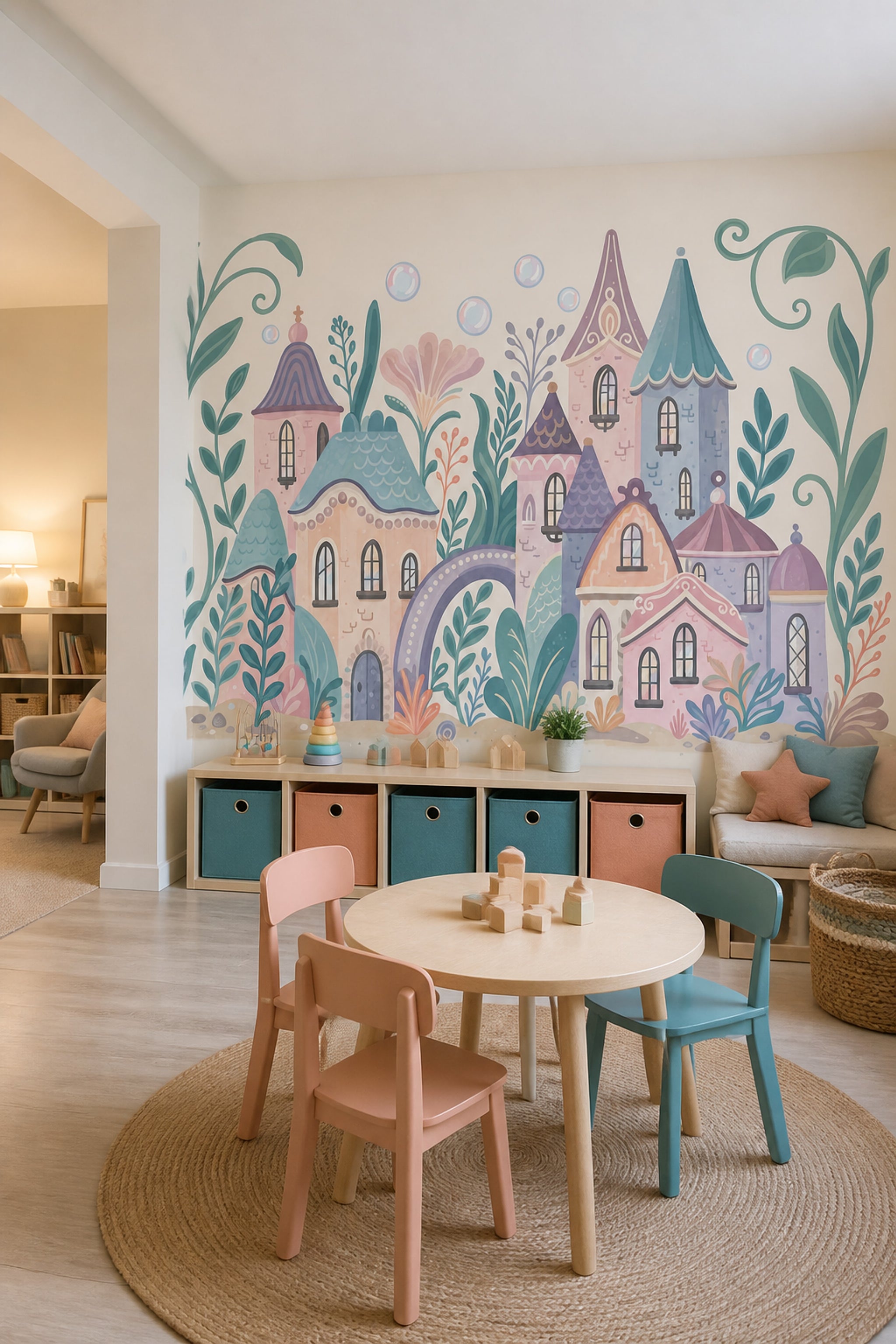 Walls Wallpaper Fairy Tale Removable Pastel Wall Decor