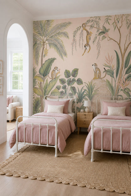 Tropical Wallpaper Monkeys Jungle Wall Mural