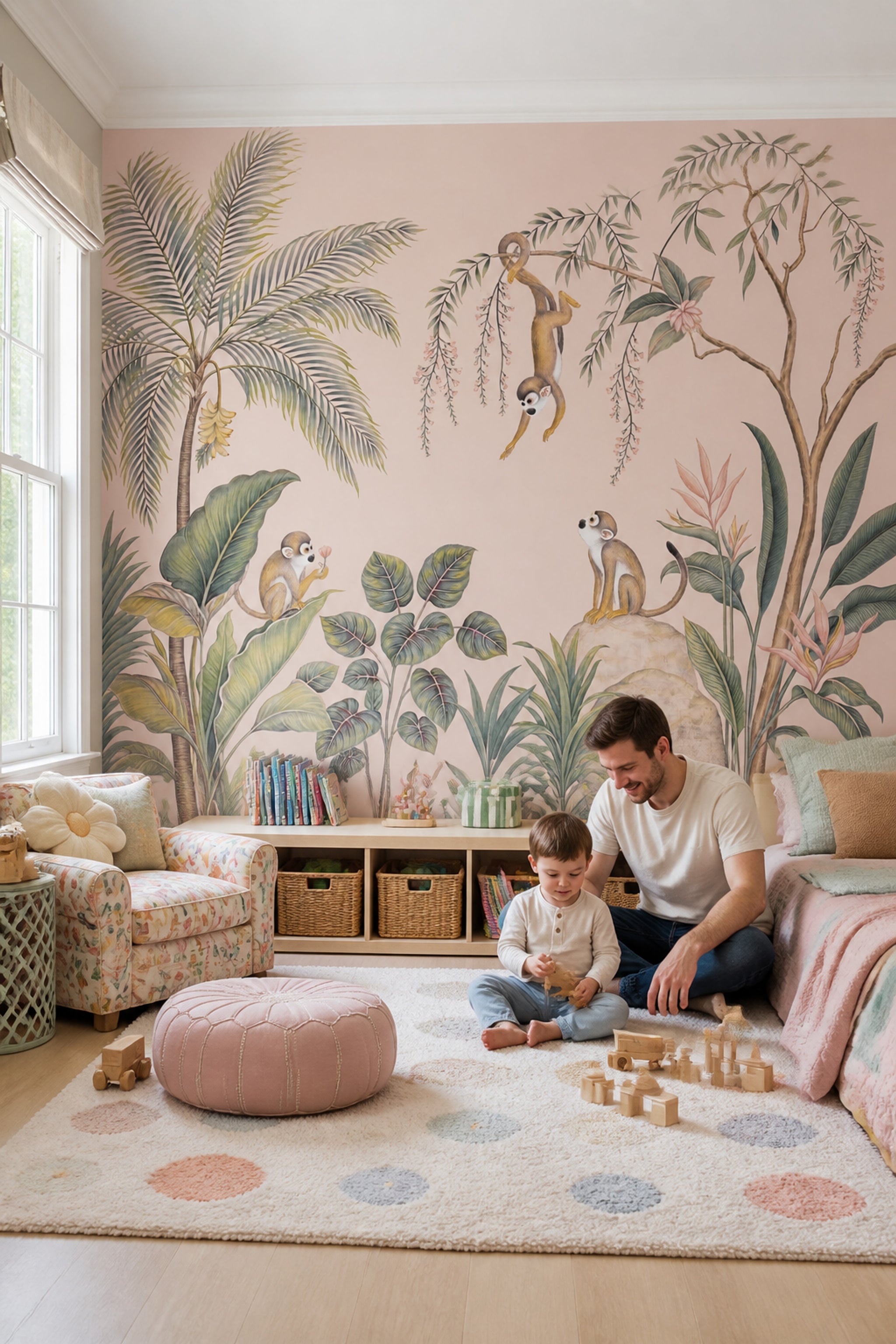 Tropical Wallpaper Monkeys Jungle Wall Mural