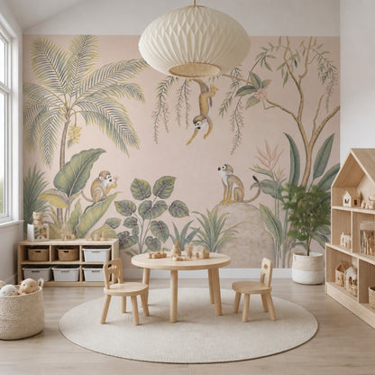 Tropical Wallpaper Monkeys Jungle Wall Mural