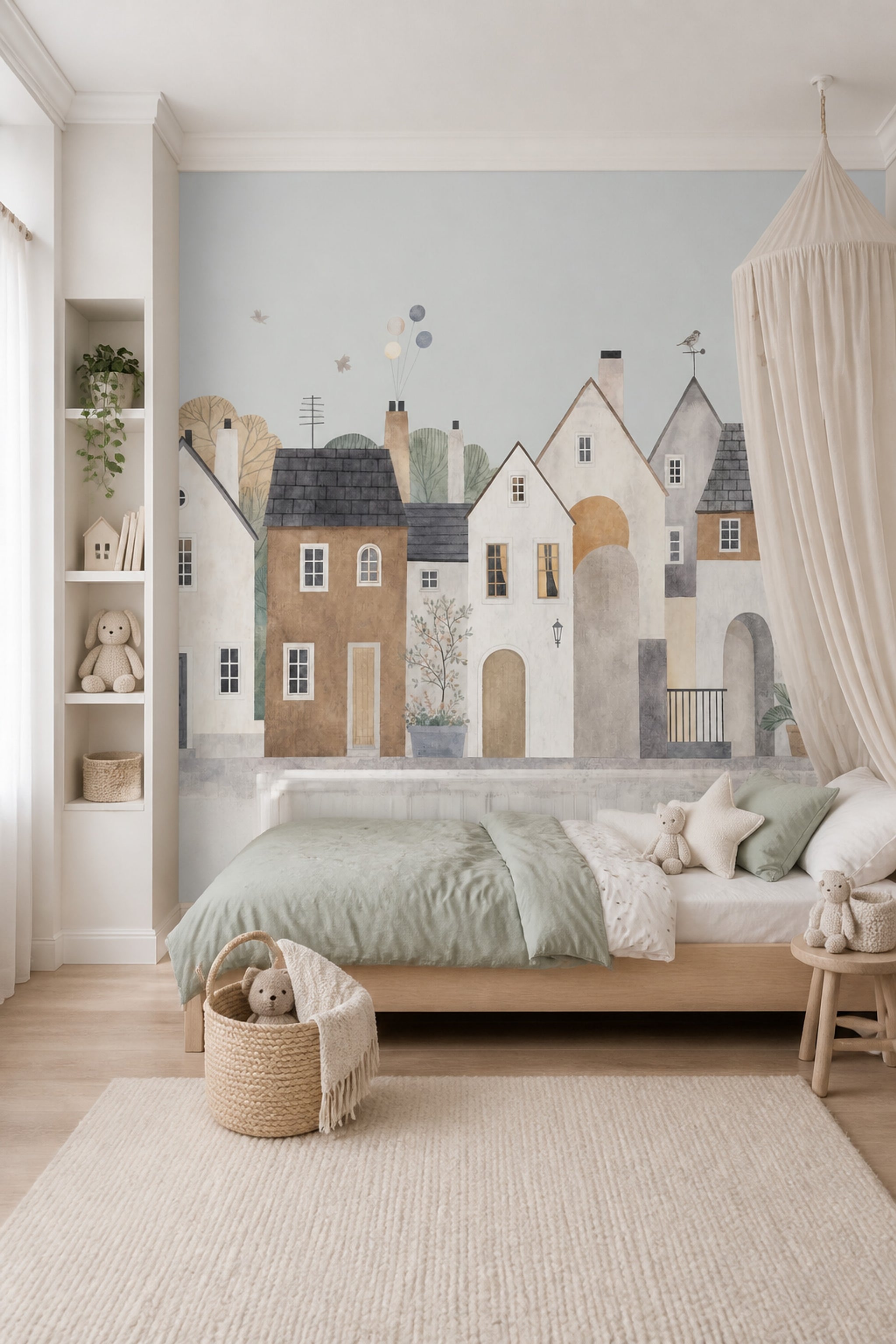 Muted Green Wallpaper Beige Walls Removable Walls Wall Decor