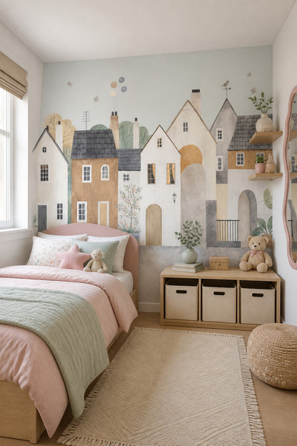 Muted Green Wallpaper Beige Walls Removable Walls Wall Decor