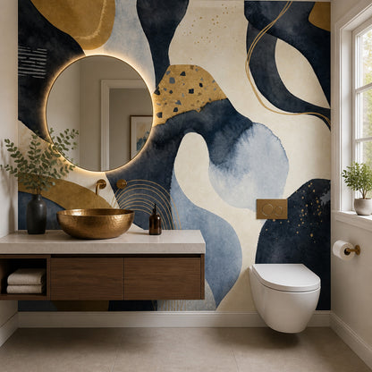 Watercolor Texture Wallpaper Painted Texture Removable Abstract Wall Decor