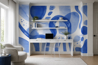 White Background Wallpaper Watercolor Texture Removable Wall Decor