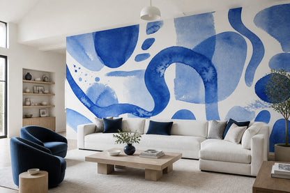 White Background Wallpaper Watercolor Texture Removable Wall Decor