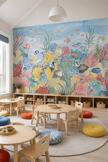 Underwater Wallpaper Coral Reef Tropical Fish Wall Mural