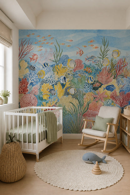 Underwater Wallpaper Coral Reef Tropical Fish Wall Mural