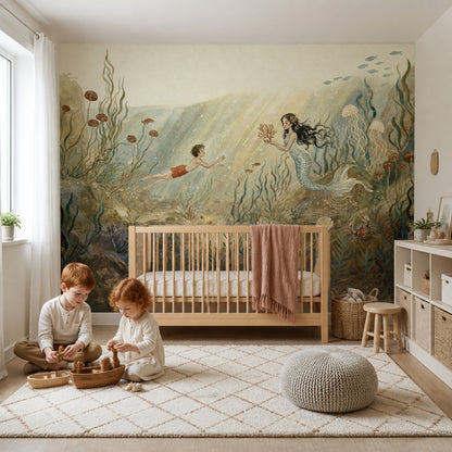 Underwater Wallpaper Mermaid Seascape Removable Wall Decor