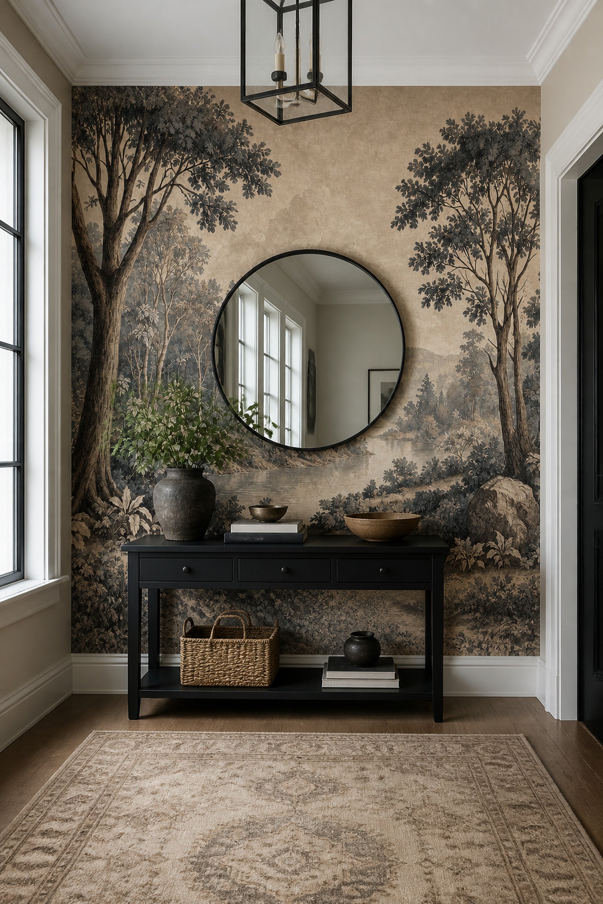 Vintage Landscape Wallpaper Forest Scenic Wallpaper Wall Mural