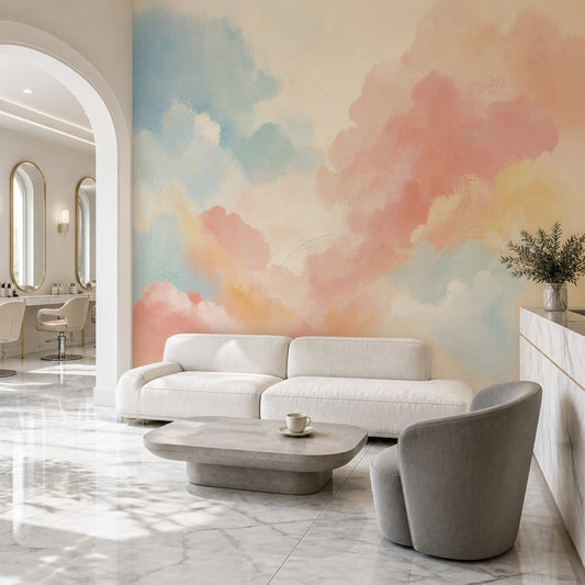 Abstract Wallpaper Watercolor Pastel Wall Mural