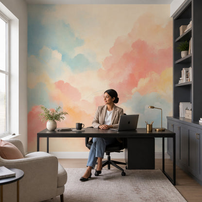 Abstract Wallpaper Watercolor Pastel Wall Mural