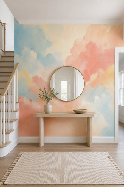 Abstract Wallpaper Watercolor Pastel Wall Mural