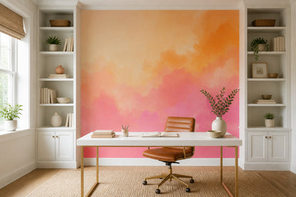 Watercolor Texture Wallpaper Pastel Wash Removable Soft Gradient Wall Decor