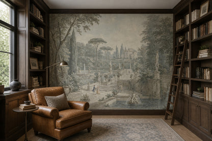 Vintage Landscape Wallpaper Classical Garden European Villa Wall Mural