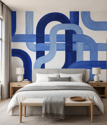 White Background Wallpaper Modern Abstract Removable Wall Decor