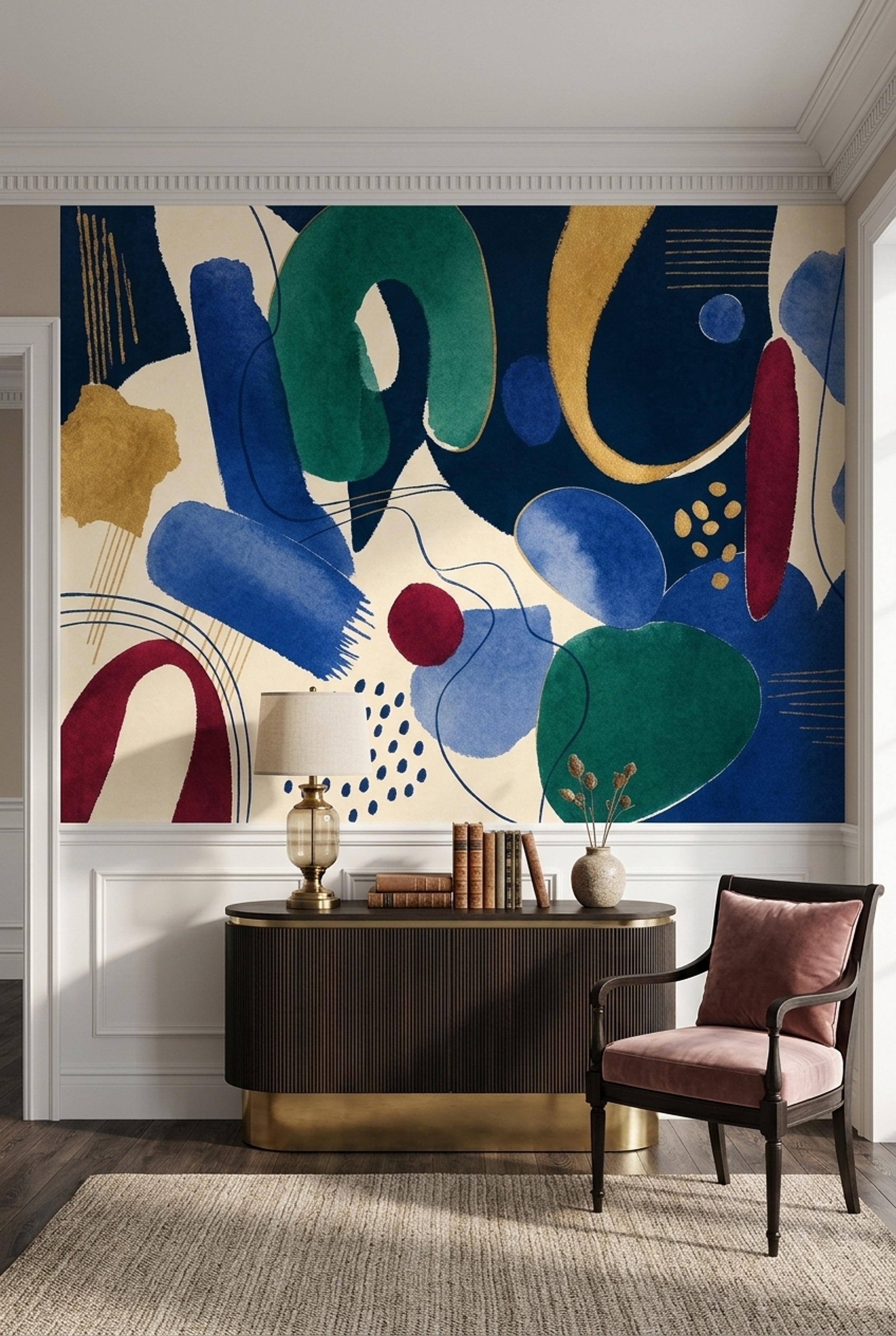 Watercolor Texture Wallpaper Painted Wash Removable Inked Brush Wall Decor