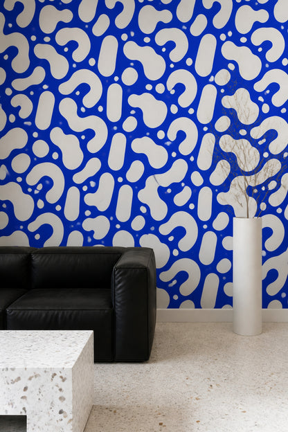 Organic Shapes Wallpaper Speckled Texture Modern Removable Wall Decor