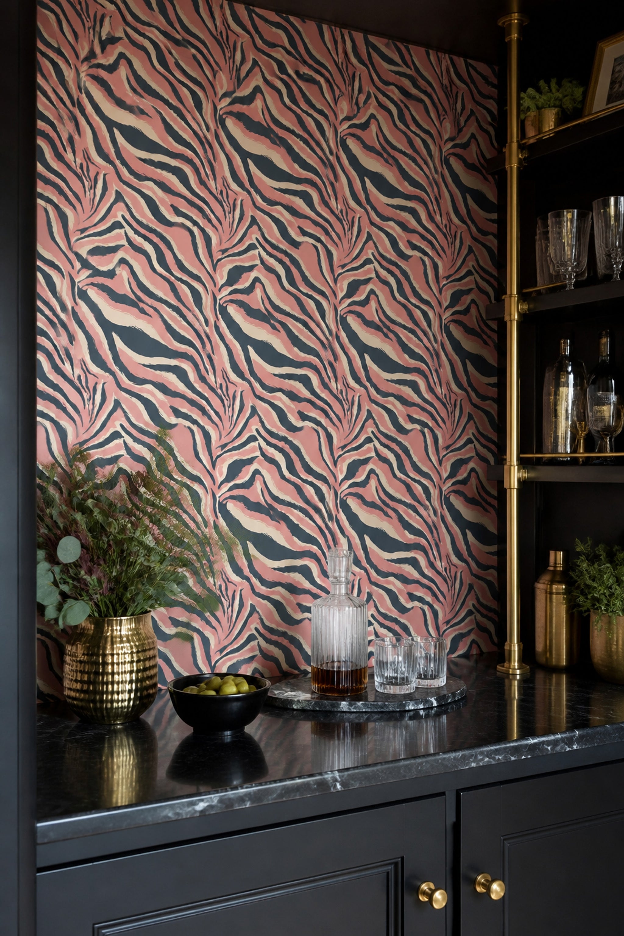 Animal Print Wallpaper Zebra Stripe Abstract Decorative Mural