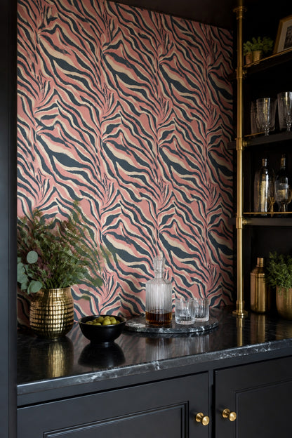 Animal Print Wallpaper Zebra Stripe Abstract Decorative Mural