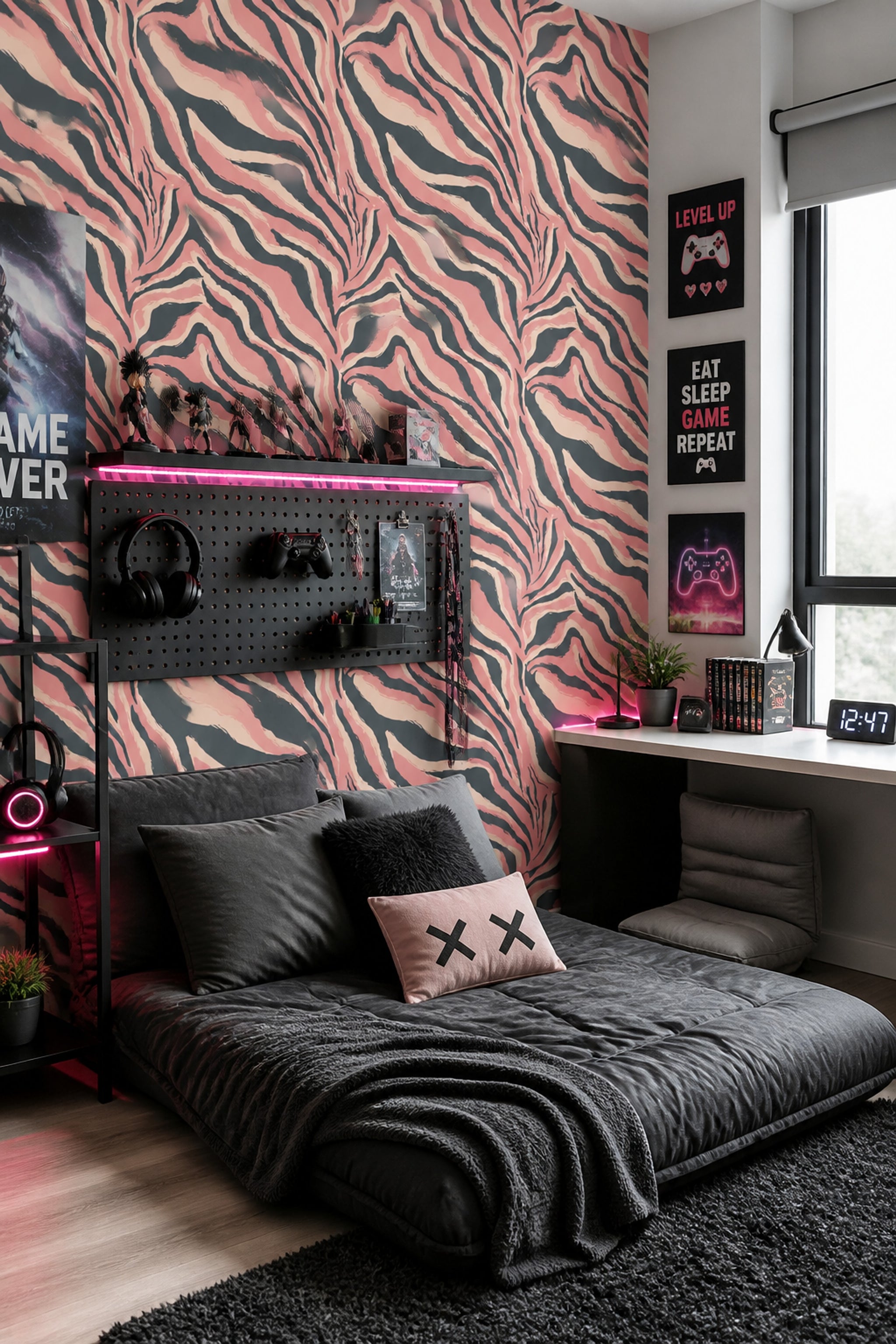 Animal Print Wallpaper Zebra Stripe Abstract Decorative Mural
