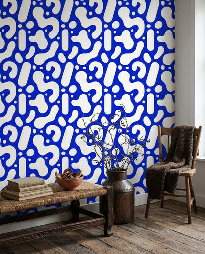 Organic Shapes Wallpaper Speckled Texture Modern Removable Wall Decor