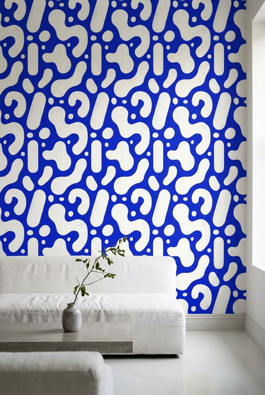 Organic Shapes Wallpaper Speckled Texture Modern Removable Wall Decor
