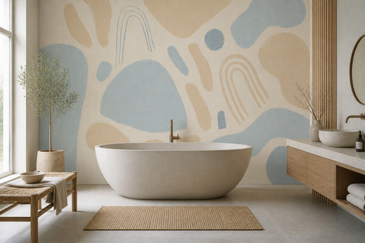 Abstract Wallpaper Pastel Cream Background Wall Mural