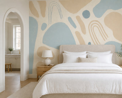 Abstract Wallpaper Pastel Cream Background Wall Mural