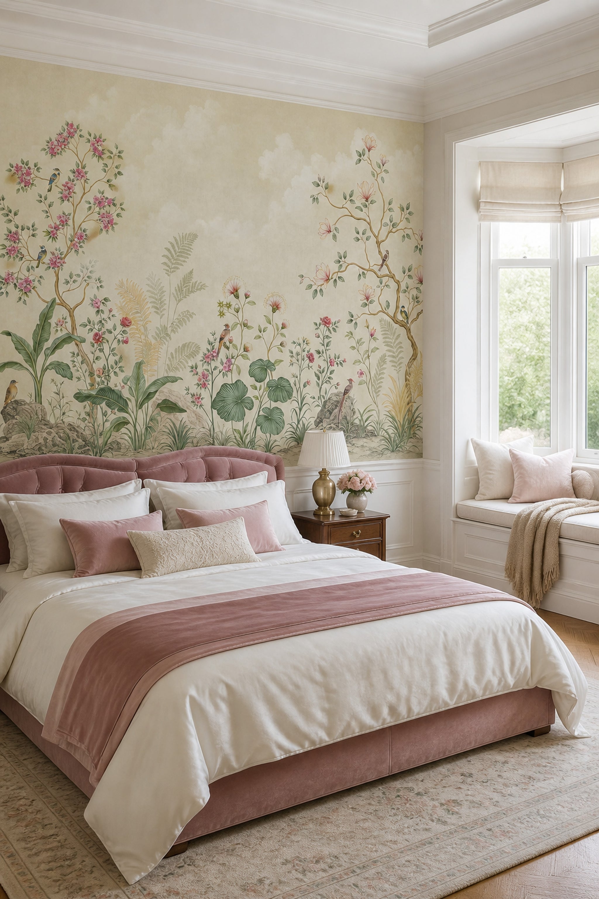 Chinoiserie Wallpaper Botanical Floral Garden Wall Mural