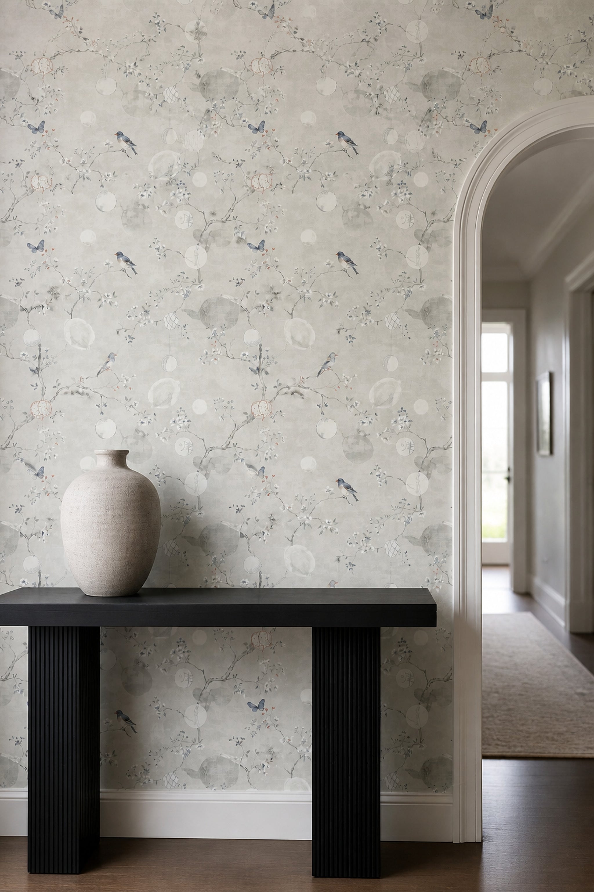 Chinoiserie Wallpaper Birds Blossom Branches Wall Mural