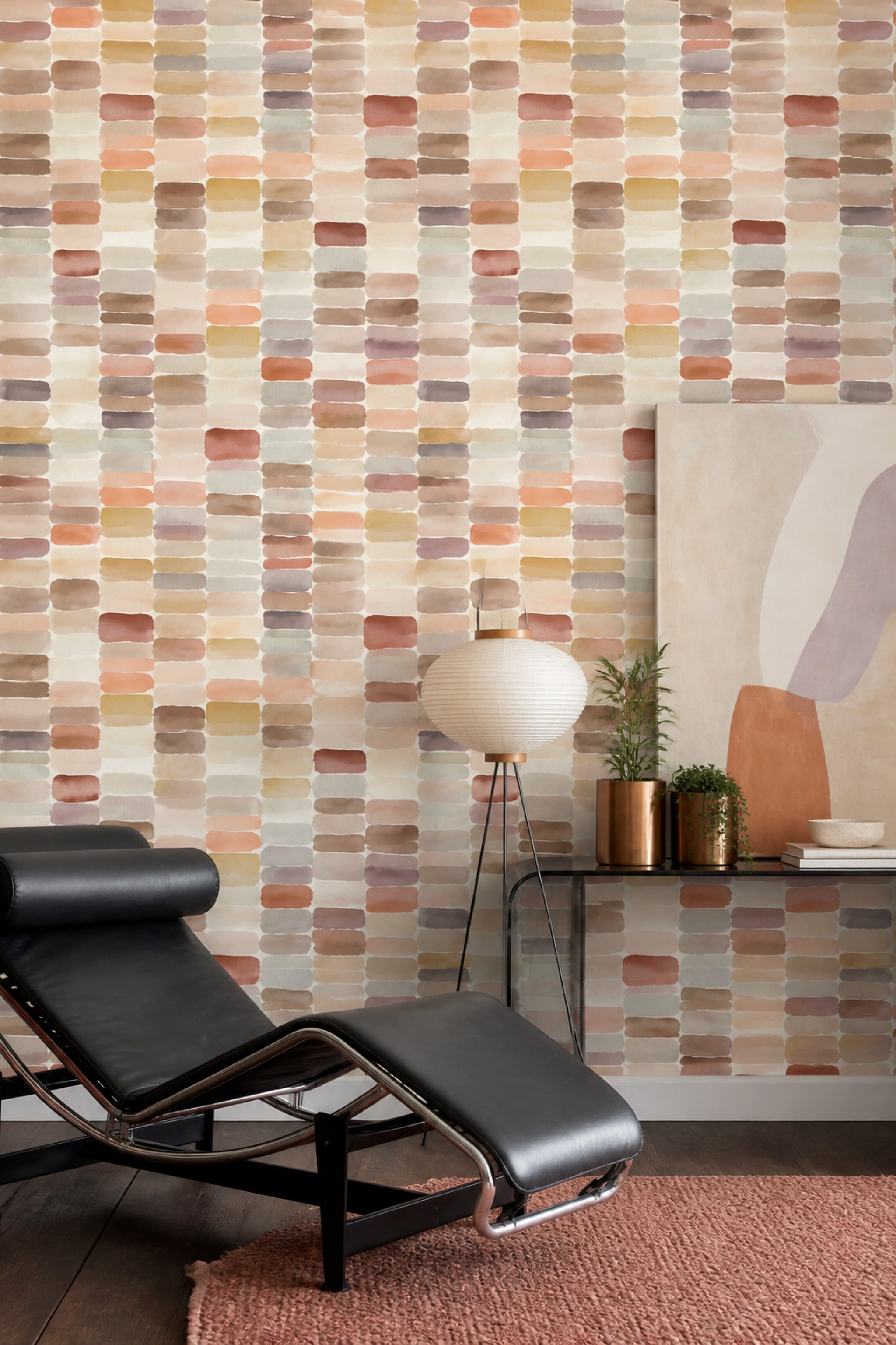 Abstract Wallpaper Brushstroke Textured Removable Wall Decor
