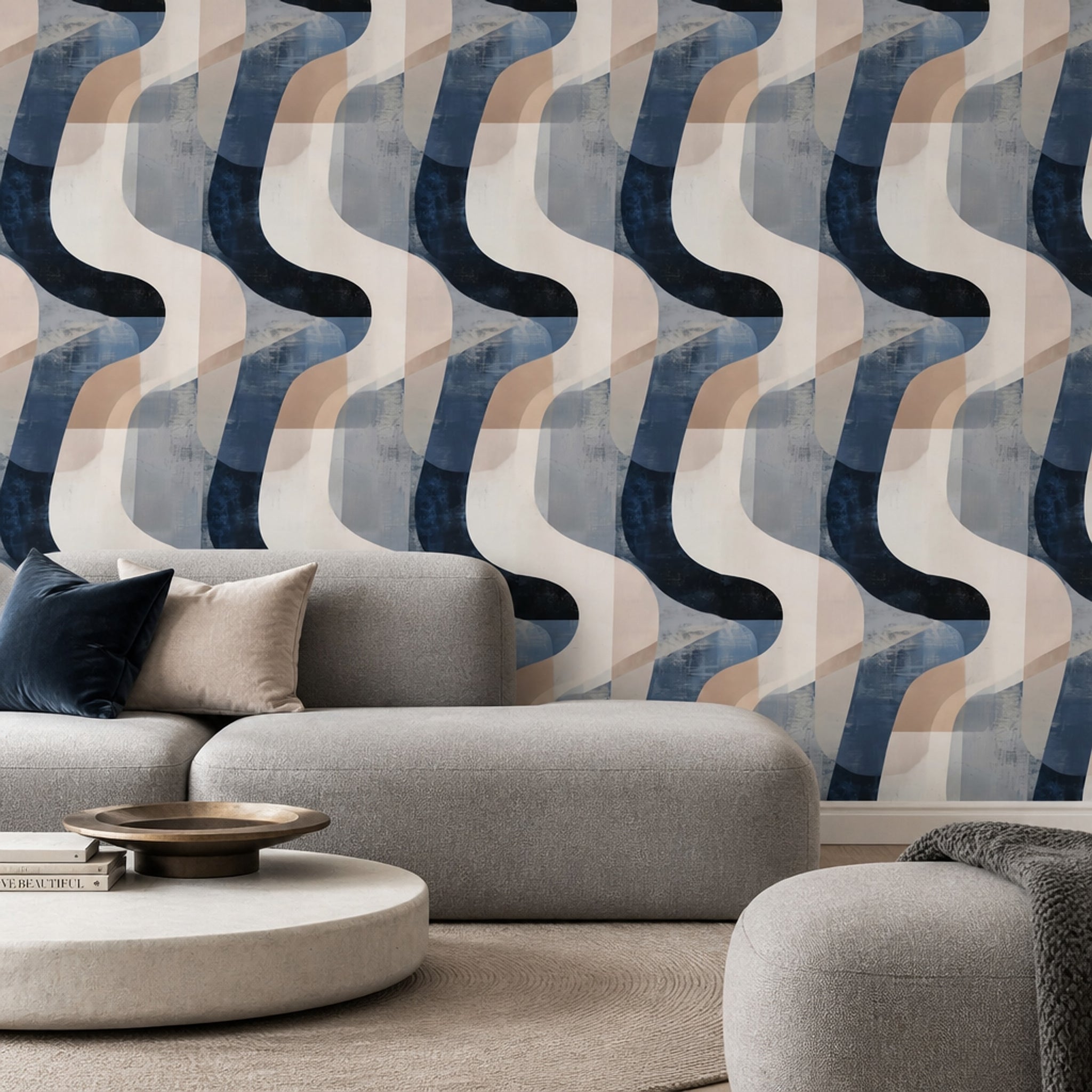 Mid Century Modern Wallpaper Retro Modern Decorative Mural