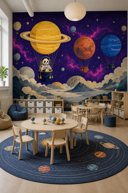 Dark Celestial Wallpaper Space Landscape Removable Whimsical Fantasy Wall Decor