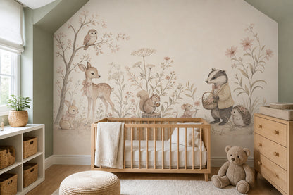 Whimsical Forest Wallpaper Enchanted Woodland Removable Storybook Wall Decor