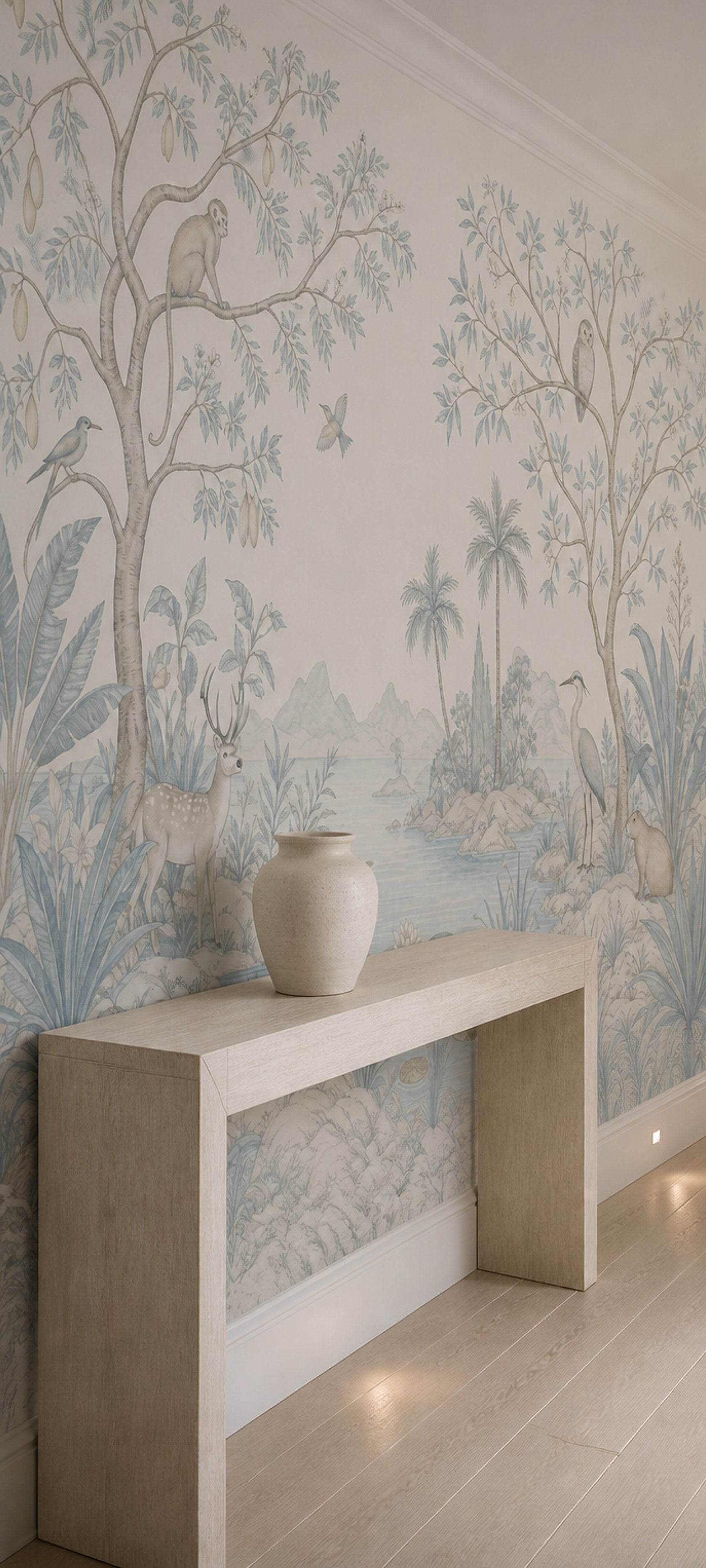 Chinoiserie Wallpaper Toile Landscape Wall Mural