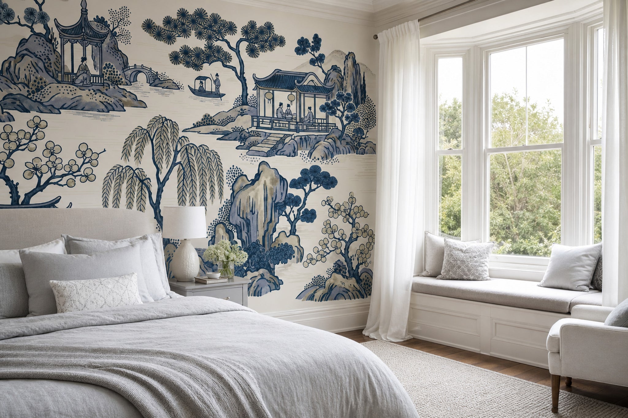 White Background Wallpaper Ivory Cream Wall Mural