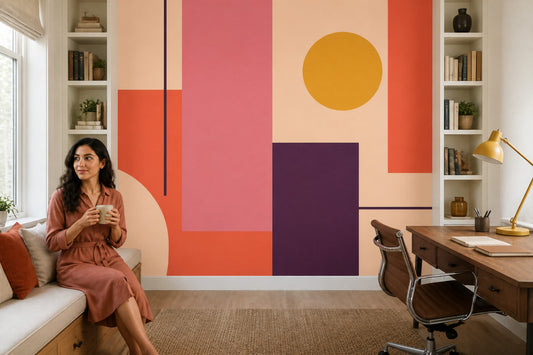Mid Century Modern Wallpaper Retro Geometric Wall Mural