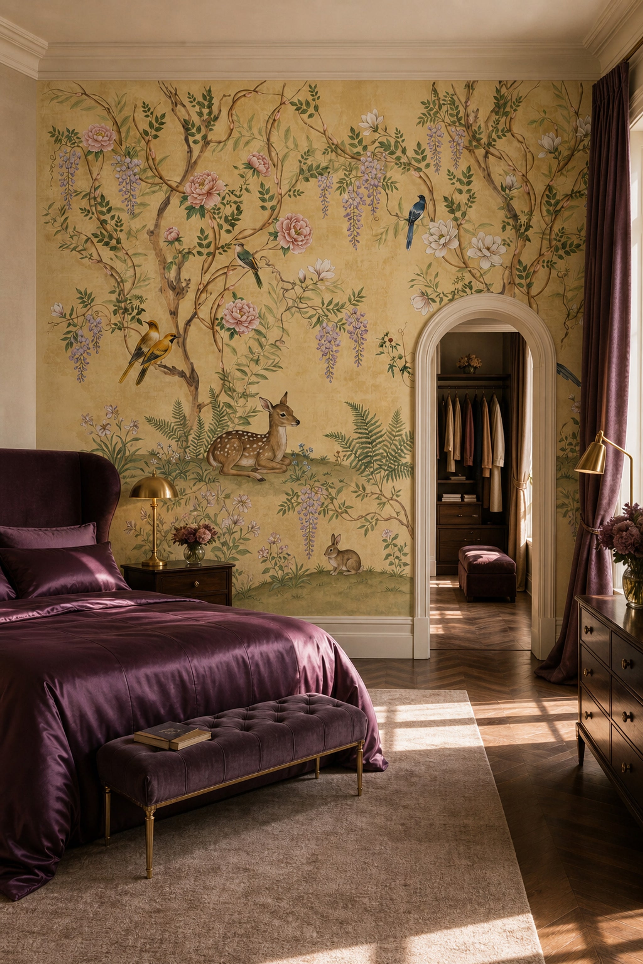 Chinoiserie Wallpaper Floral Garden Wall Mural