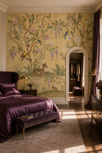 Chinoiserie Wallpaper Floral Garden Wall Mural
