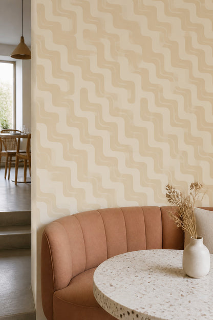 Mid Century Modern Wallpaper Retro Minimalist Removable Wall Decor