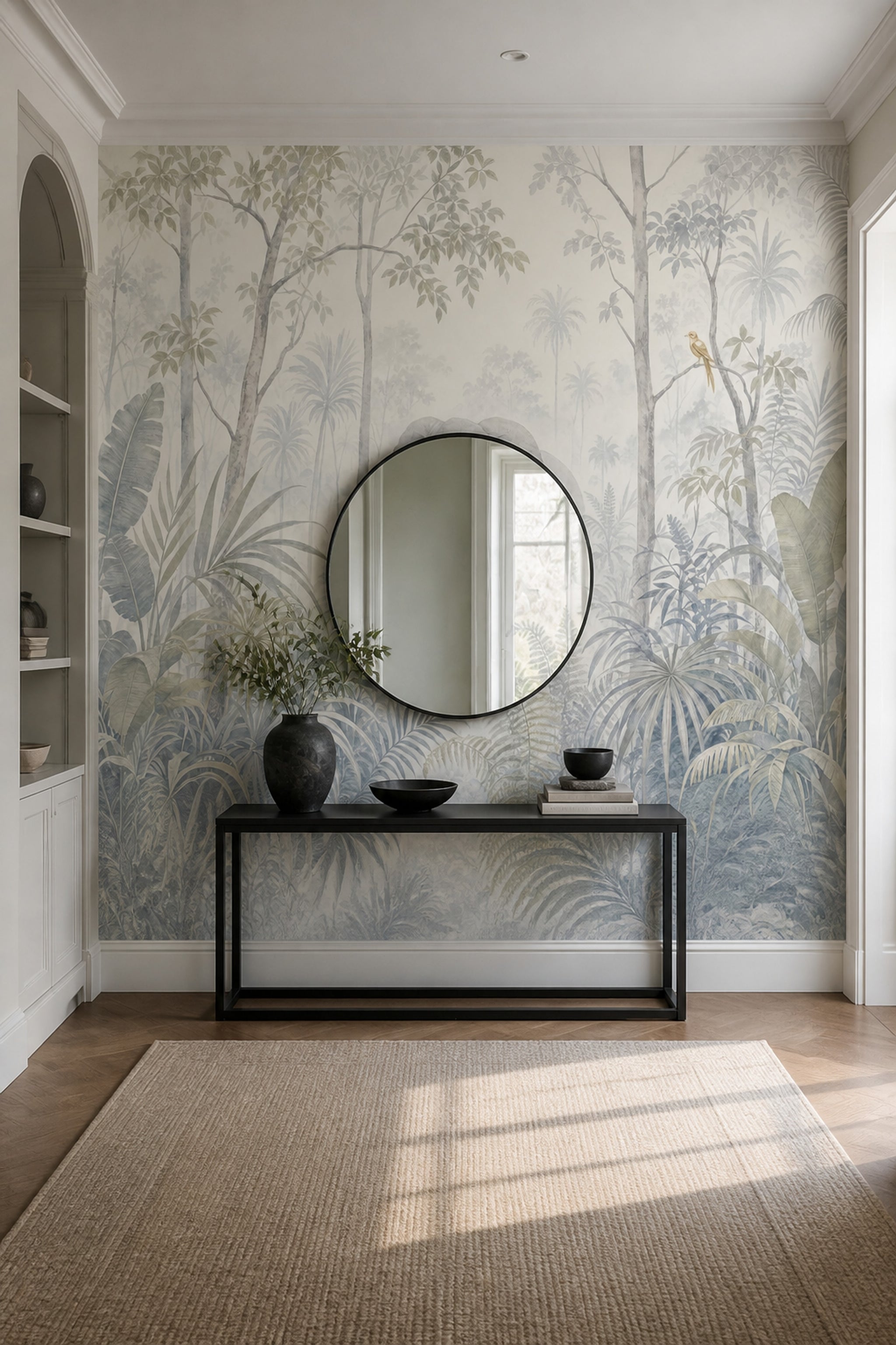Misty Forest Wallpaper Tropical Elephant Wall Mural